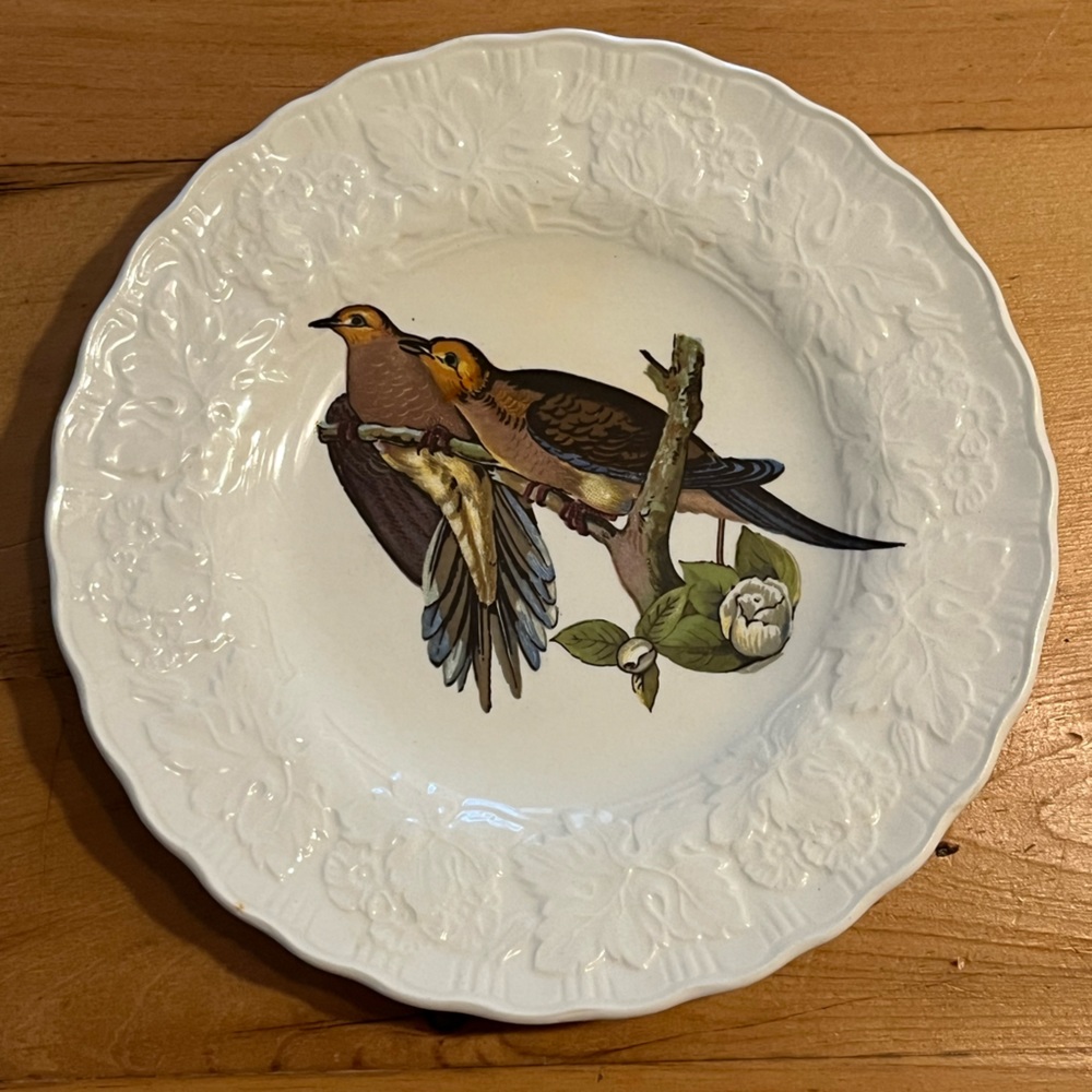 Alfred Meakin 1940’s American Birds of Audobon Saucer, Turtle Doves, EC